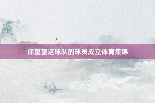 你望望这球队的球员成立体育集锦