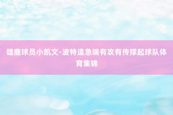 雄鹿球员小凯文-波特遑急端有攻有传撑起球队体育集锦