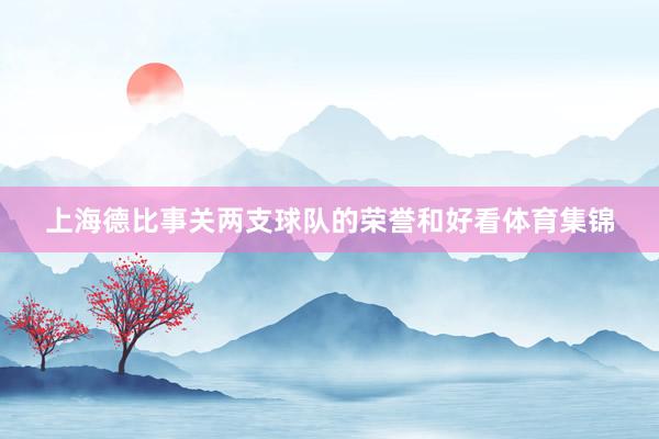 上海德比事关两支球队的荣誉和好看体育集锦
