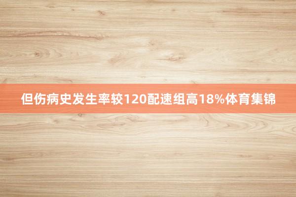 但伤病史发生率较120配速组高18%体育集锦