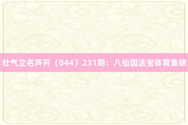 壮气立名声开（044）　　231期：八仙国法宝体育集锦