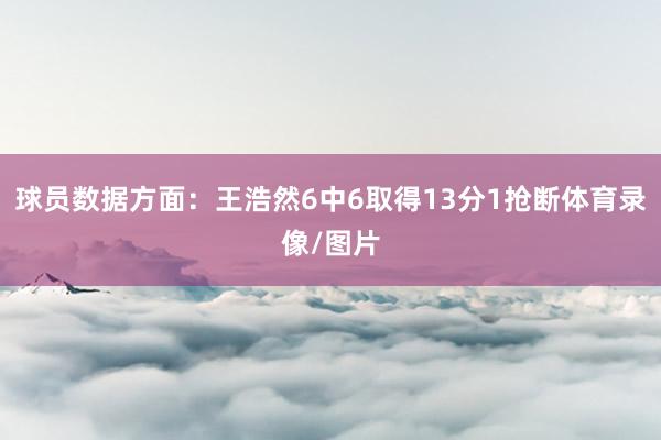 球员数据方面：王浩然6中6取得13分1抢断体育录像/图片
