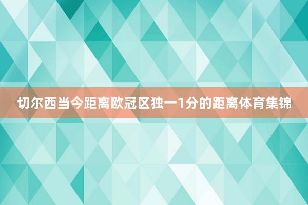切尔西当今距离欧冠区独一1分的距离体育集锦