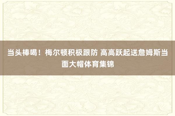当头棒喝！梅尔顿积极跟防 高高跃起送詹姆斯当面大帽体育集锦
