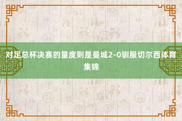 对足总杯决赛的量度则是曼城2-0驯服切尔西体育集锦